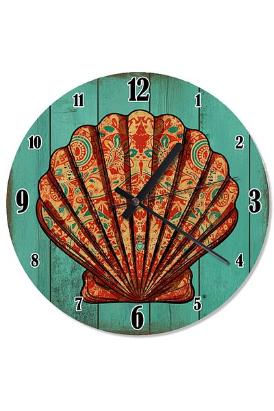 Tablomega Seashell Pattern Design Wall Clock