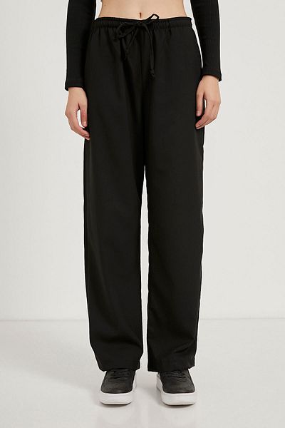 Arma Life Women's Loose Wide Leg Comfortable Fit Black Baggy Trousers