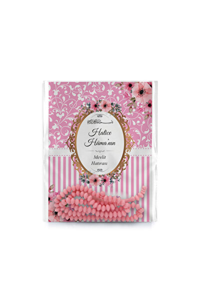 Merve Yayınları Kız Bebek Kuranı Için 10 Adet Pembe Çiçek Motifli Hediyelik T...