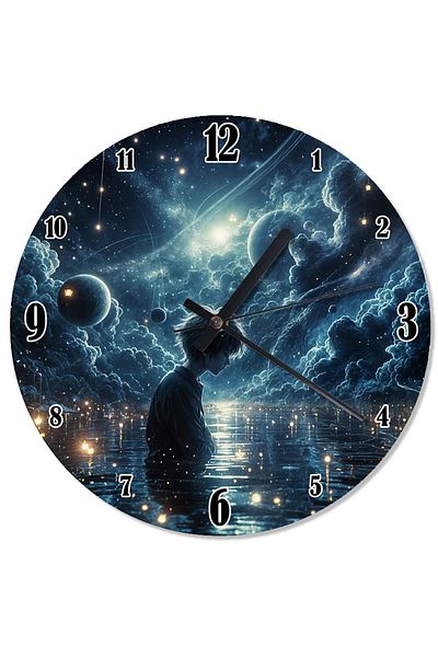 Tablomega Children's Flowing Wall Clock in the Starry Night