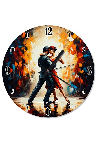 Tablomega Passionate Dance in Autumn Printed Wall Clock