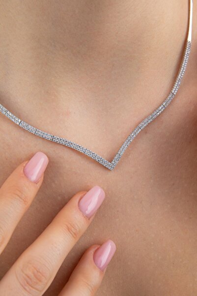 Fiyonk Kuyumculuk 14 Ayar Beyaz Altın Su Yolu Çavuş Modeli Özel Tasarım Set L Düğünler Ve Özel Günler Için