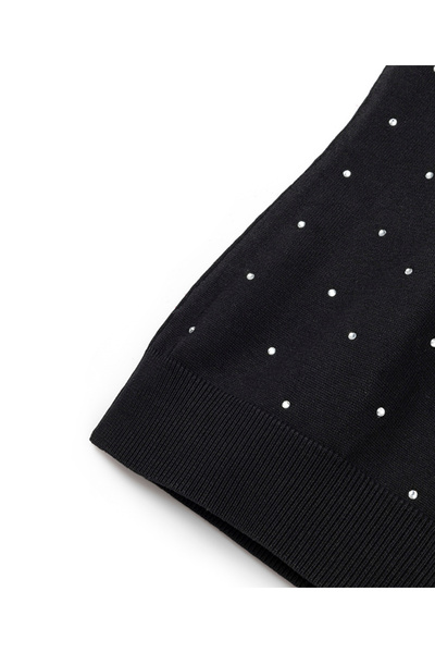 İpekyol Hotfix baskılı balıkçı yaka triko