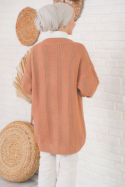 Bigdart 15768 Hijab-Strickjacke – Kamel