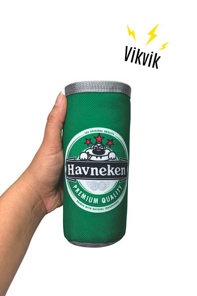 Havhav Havneken Dog Toy Plush Box Drink Vikvik Dog Activity Toy with Sound