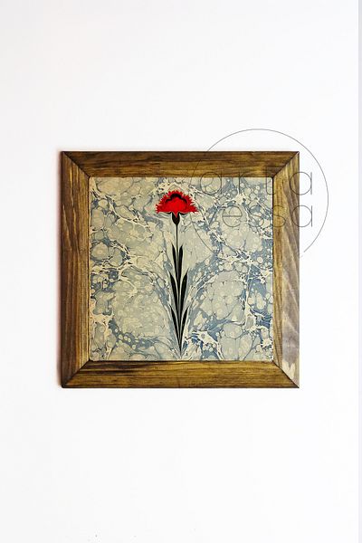Artavessa Панел за картина с рамка от масивно дърво, камък, 26 x 26 см - Мраморно изкуство 2
