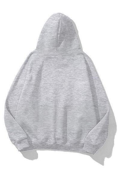 Trendiz Unisex Basic Hoodie - Γκρι μελανζέ