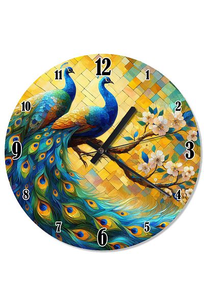 Tablomega Shining Peacock Design Wall Clock