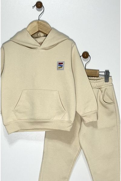 Kocaman Bebe 3 Thread Raised Sweat-Shirt Set with Epaulettes