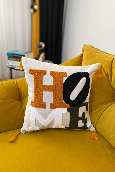 e-Bizz Store Bugi Home Collection Punch Бродирана калъфка за възглавница