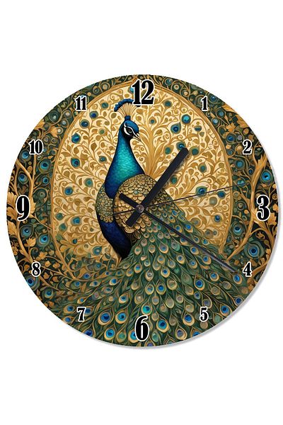 Tablomega Shiny Peacock Special Design Wall Clock