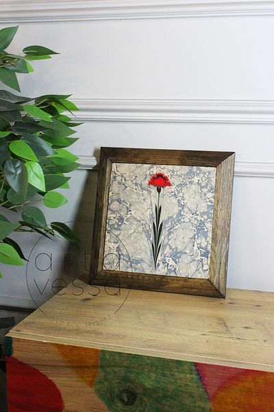 Artavessa Панел за картина с рамка от масивно дърво, камък, 26 x 26 см - Мраморно изкуство 2