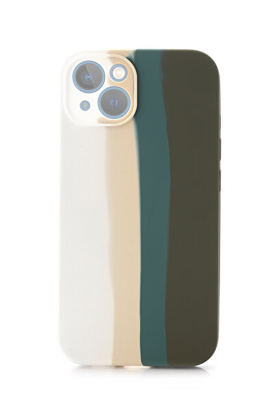 ZETT iphone 13 PRO MAX Uyumlu Kılıf Gökkuşağı Rainbow Lansman Silikon-Leke Tu...