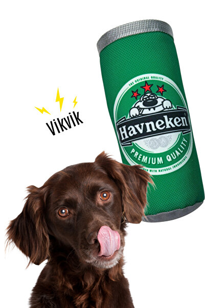 Havhav Havneken Köpek Oyuncağı Peluş Kutu İçecek Vikvik Sesli Köpek Aktivite Oyuncağı