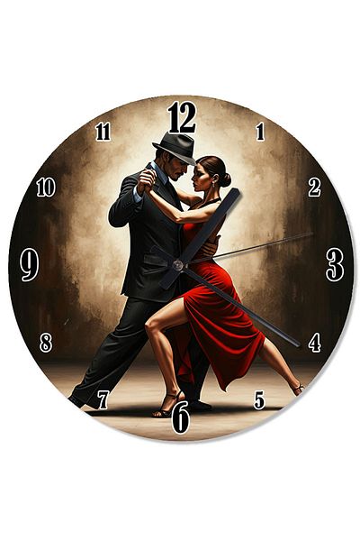 Tablomega Dancing Romantic Couple Shaped Wall Clock