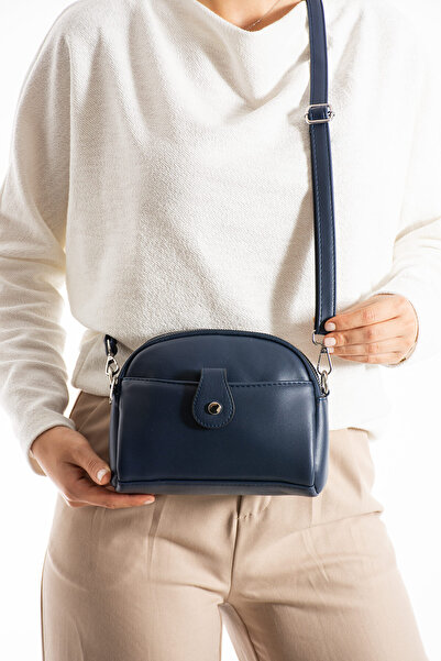 Morpelikan Geantă de umăr K albastră pentru femei, din piele artificială, reglabilă, cu bretea crossbody compartimente, cu cataramă magnetică