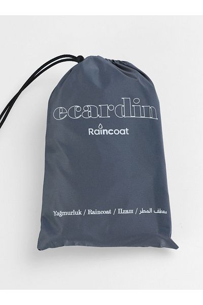 Ecardin Snap Fastener Practical Raincoat Raincoat - Gray