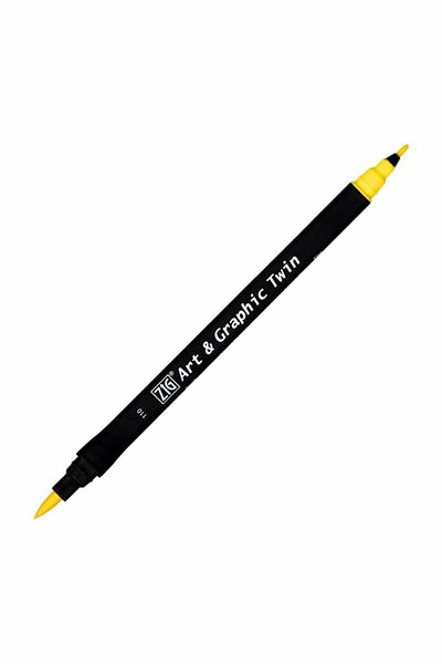 Zig Art & Graphic Twin Marker Drawing Pen 110 Bright Yellow