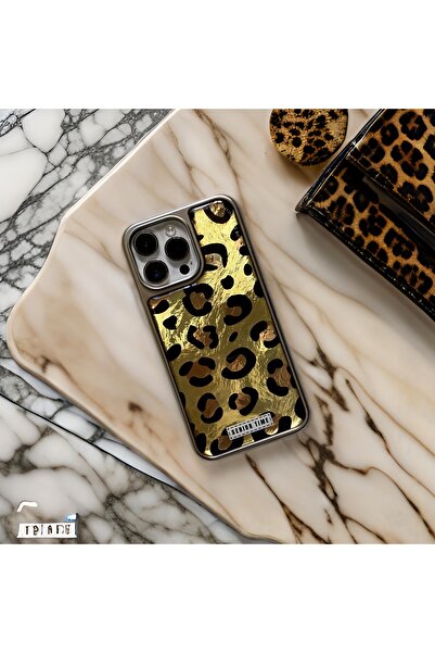 HYPERSOFT Iphone 14 (6.1 inç) Uyumlu Gri Çerçeve Detaylı Parlak Desenli Glıtter Serisi Kılıf