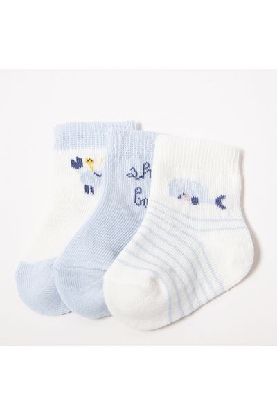 Bebetto S667 Model 0-6m Ship Boy Socket Socks Set of 3