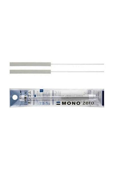 Tombow Mono Zero 2.5 X 5 Mm Flat Tip Pencil Eraser Refill Pack of 2