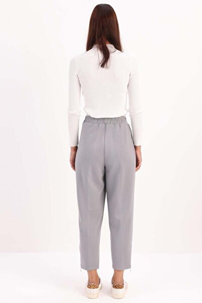 ALLDAY Gray-Leg Zippered Trousers