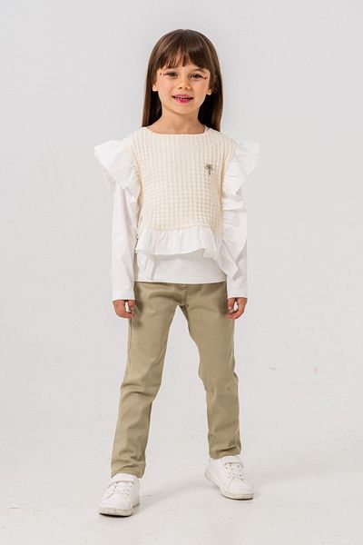 HAUSEkids 6-9 Years Old Butterfly Girl's 3-Piece Set - Khaki