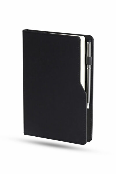 Copyder Hediyelik Kişiye Özel Baskılı Siyah Termo Deri Sert Kapkalı Defter 22...