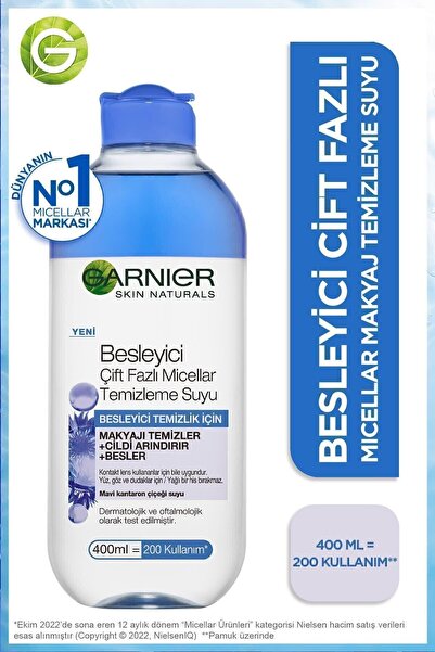 Garnier Besleyici Çift Fazlı Makyaj Temizleme Suyu 400 Ml