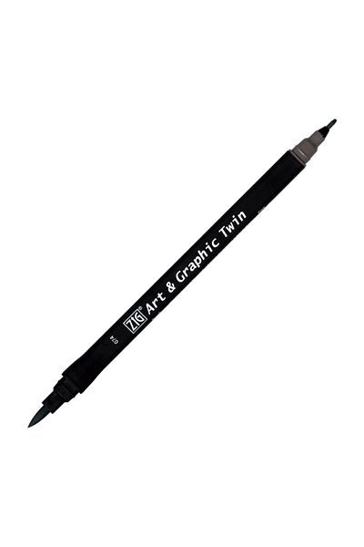 Zig Art & Graphic Twin Marker Drawing Pen 74 Dark Gray