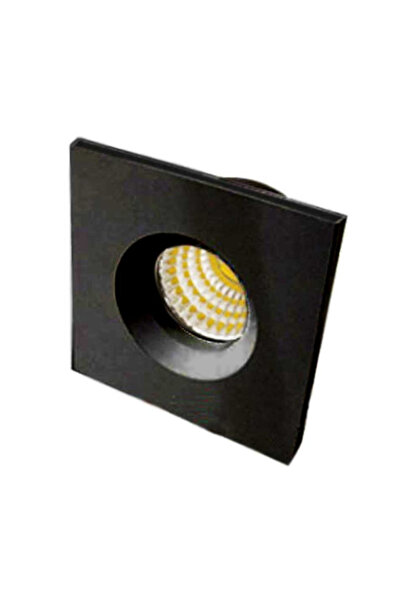 ACK Ah07-01701 3w Sıva Altı Led Spot Armatür Kare Siyah Kasa 3000k Günışığı