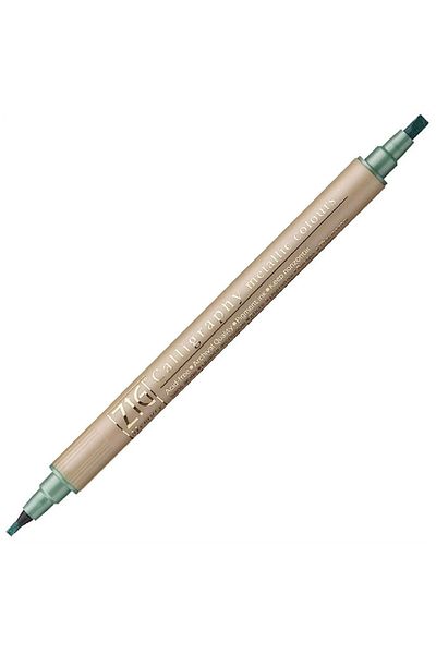 Zig Memory System Metallic Calligraphy Pen 121 - Green