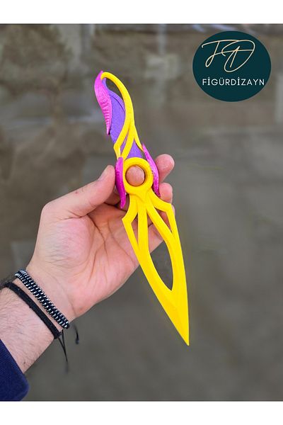 FigürDizayn Valorant Glaze Flower Patterned Kunai