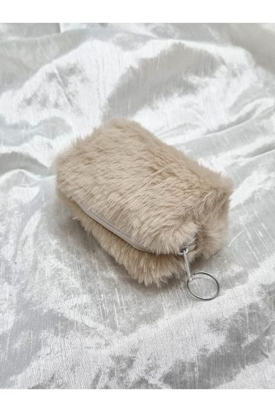 Brassito Women's Coin Purse Plush Color Choice Keychain Stylish Design