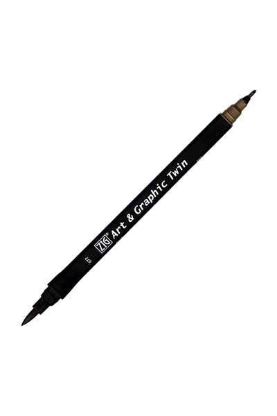 Zig Art & Graphic Twin Marker Drawing Pen 77 Deep Brown
