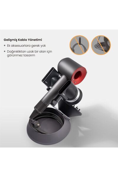 voltix Dyson Supersonic - Magnetic Holder, Diffuser and Cable Organizer (Not Compatible with Noral)