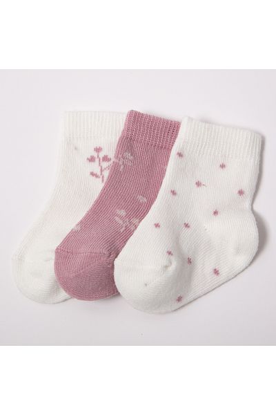 Bebetto Socket Socks 3-Piece (Nature) S 673 0-6 Months