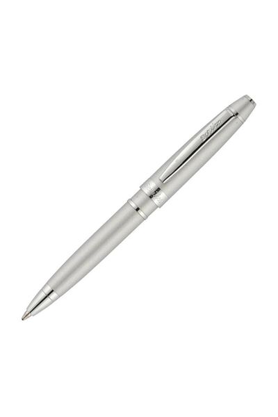 Scrikss Mini Pen Ballpoint Pen Matte Chrome, Transparent Packaging