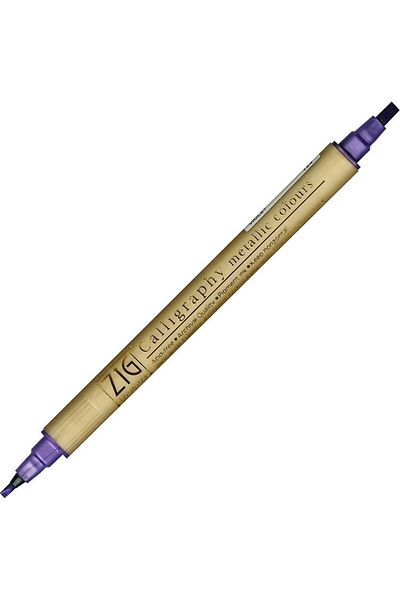 Zig Metallic Ms-8400 124 Violet Double Sided Invitation Pen