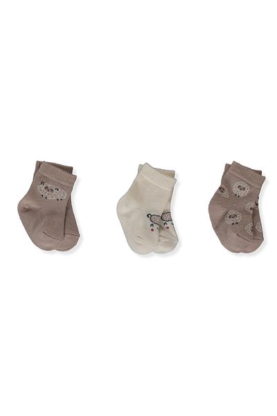 Bebetto Little Lamb S670 0-6m Socket Socks Set of 3