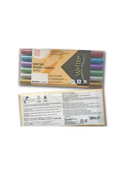 Zig Metallic Colored Invitation Pen - Set of 6 Ms-8000/6V