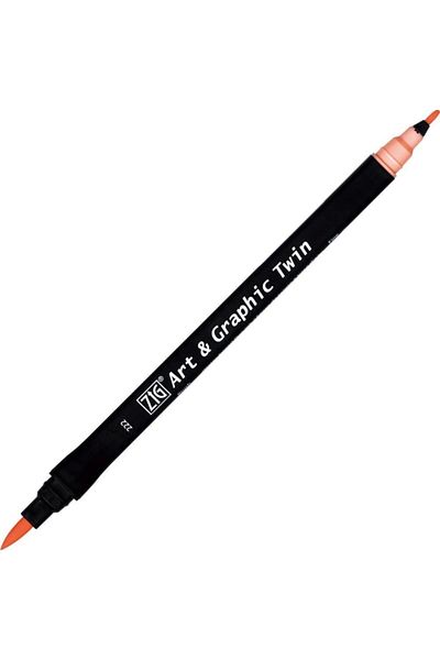 Zig Art & Graphic Twin Marker Drawing Pen 222 Salmon
