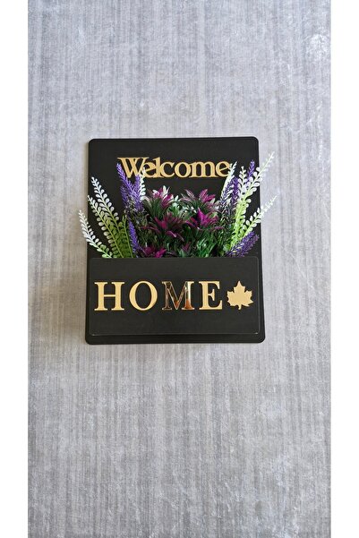 vagondecor YAPAY ÇİÇEK DEKORLU PLEKSİ DETAYLI KAPI SÜSÜ HEDİYELİK KAPI SÜSÜ