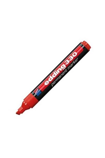 Edding 330 Kırmızı Permanent Kesik Uç Marker Kalem 1 Adet