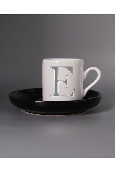 TREND YANKI Turkish Coffee Cup with Initial Print