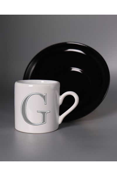 TREND YANKI Turkish Coffee Cup with Initial Print