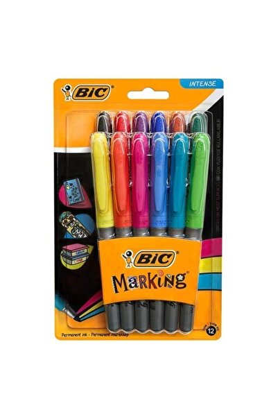Bic Marking Color Karişik Siyah Mavi Kirmizi 12li