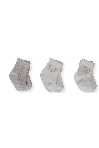 Bebetto 0-6 Months Pandas 3-Piece Socks Set - S 671