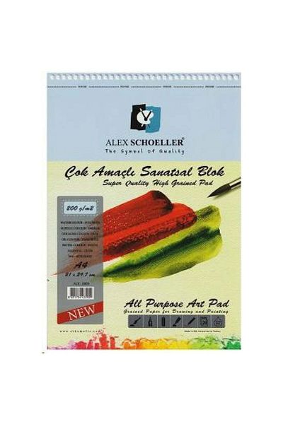 Alex Schoeller Multi-Purpose 200 gr A4 20 Pieces Spiral Picture Notebook