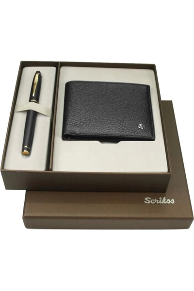 Scrikss Siyah Altın Roller & Klasik Cüzdan Siyah